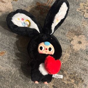 Baby Three Lilyrabbit Town V3 Plush Boba Eyes Black Bunny Keychain Hook La  Toy